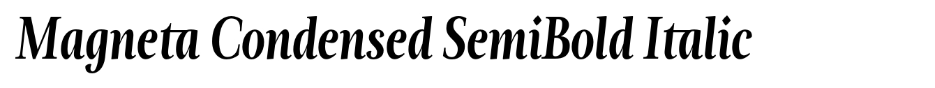 Magneta Condensed SemiBold Italic